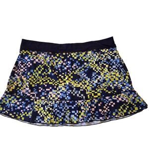 Sofibella Womens Mixed Pixel UV Navy Pink Tennis Pickleball Athletic Skort 2X